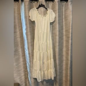 Women Maxi Creamy Dress